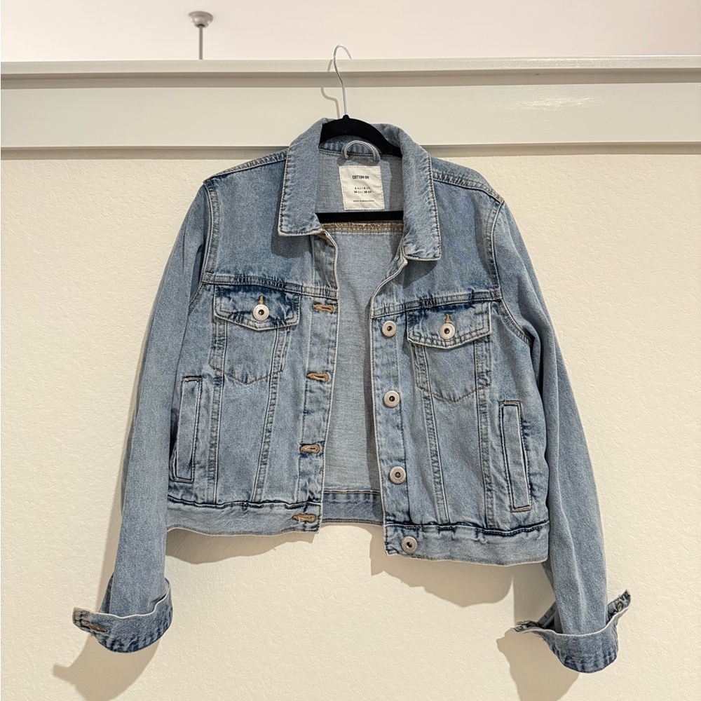 Cotton On Classic Blue Denim Jacket (Size: 4)